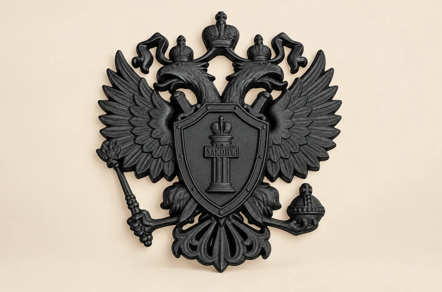 Герб чугунный «Двуглавый орел»